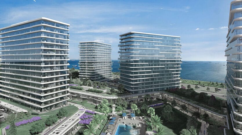 Modern residential project in Istanbul near the coastline