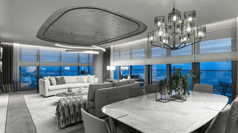 Contemporary residential towers with panoramic Marmara Sea view