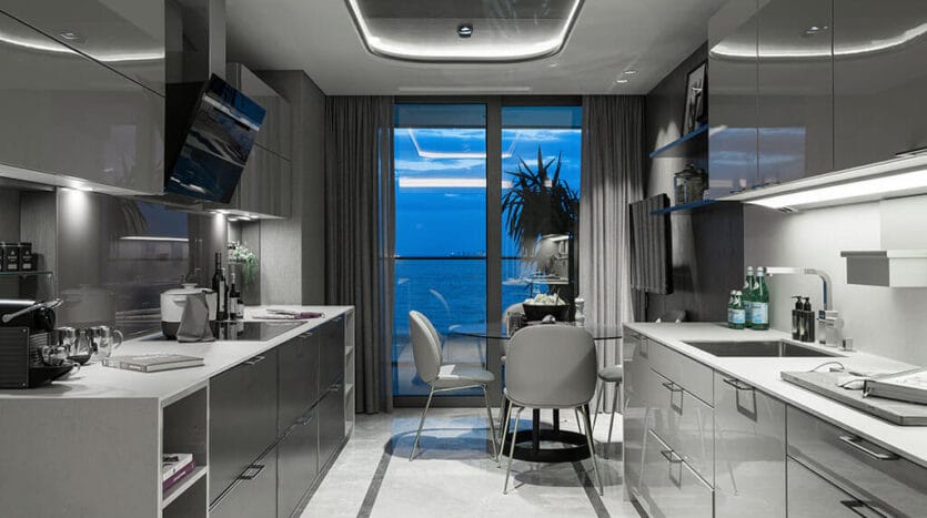 Outdoor swimming pool and landscaped gardens in Istanbul project