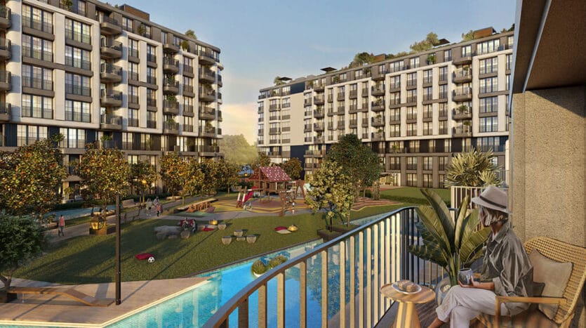 Contemporary apartment interiors with natural lighting